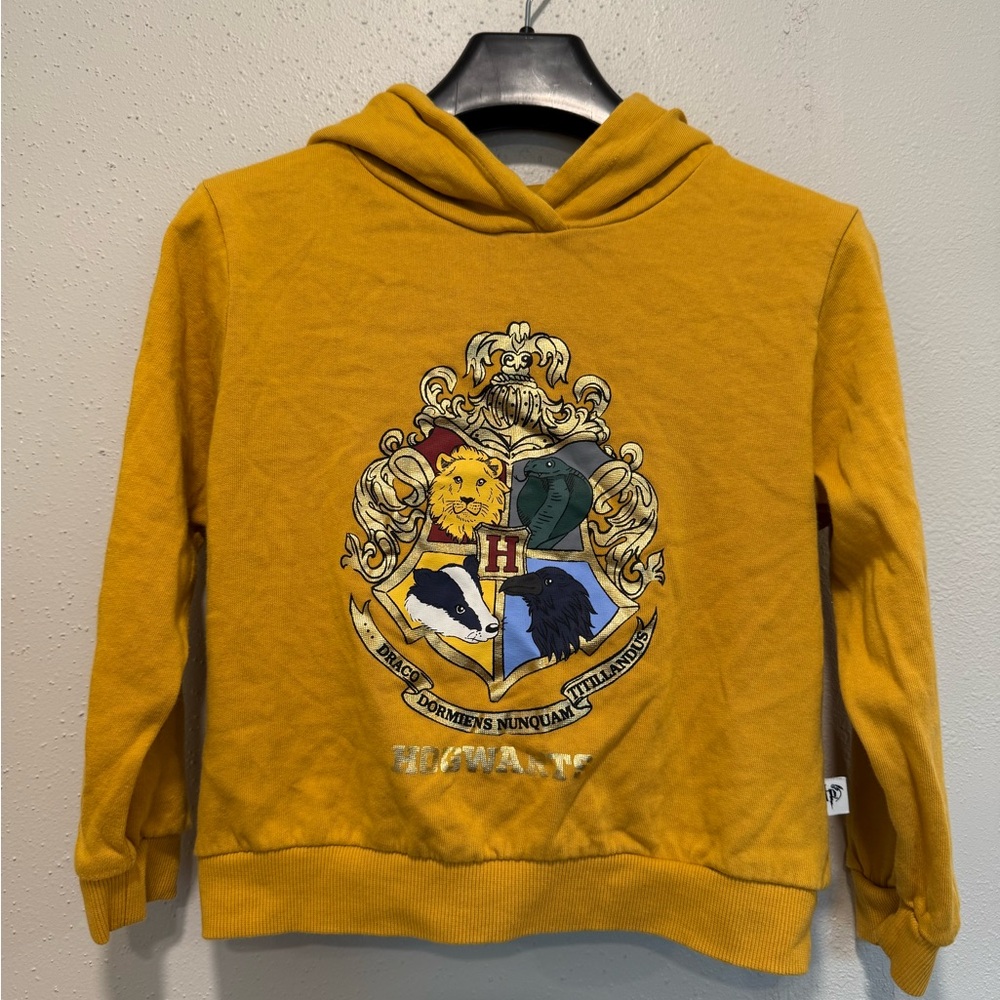 NWOT Yellow Hogwarts Crest Hoodie and Pant Set